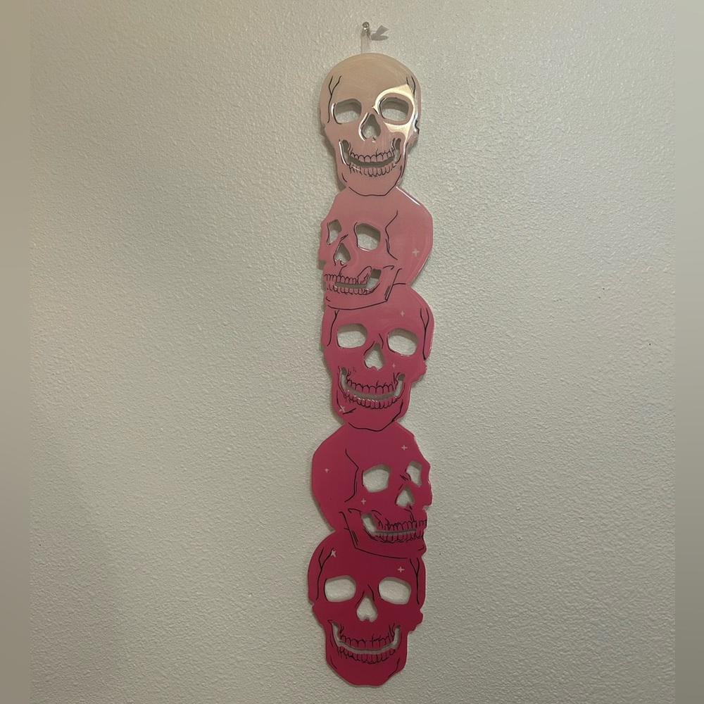 Pink Skull Wall Hanging Decor